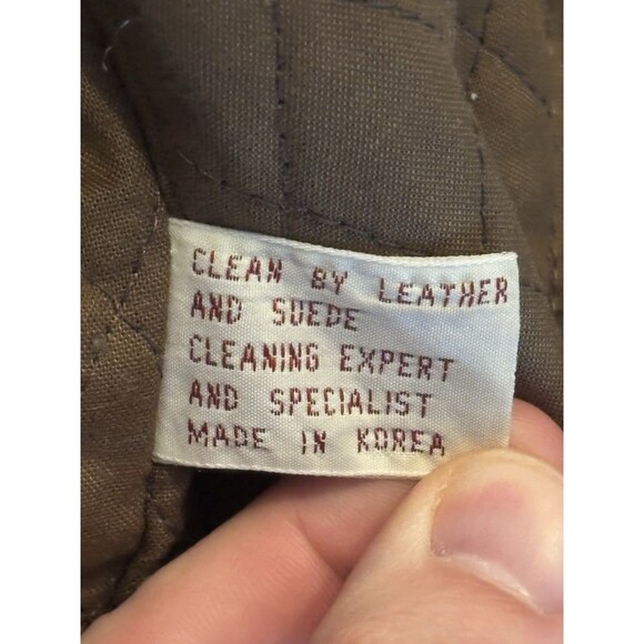 Vintage Banana Republic Leather Safari Vest Mens Large Quilted Liner Cotton - Picture 8 of 12